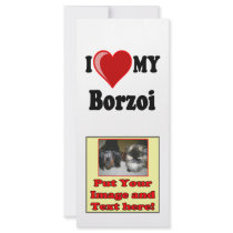 I Love (Heart) My Borzoi Dog rack cards by CatnDog I Love (Heart) My Borzoi Dog rack cards