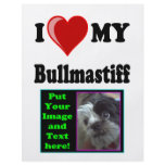 I Love (Heart) My Bullmastiff Dog Personalized Flyer