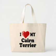 I Love (Heart) My Cairn Terrier Dog Canvas Bag