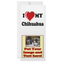 I Love (Heart) My Chihuahua Dog Rack Card Design