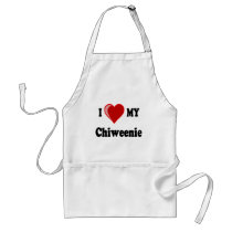 I Love (Heart) My Chiweenie Dog Apron