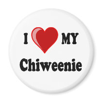 I Love (Heart) My Chiweenie Dog Refrigerator Magnets