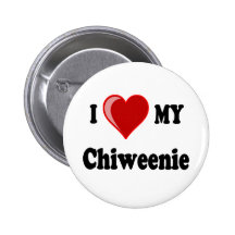 I Love (Heart) My Chiweenie Dog Pins
