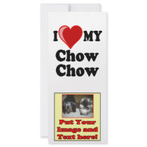 I Love (Heart) My Chow Chow Dog Personalized Rack Card