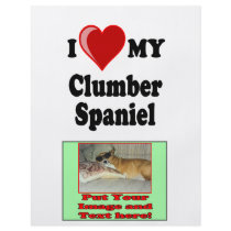 I Love (Heart) My Clumber Spaniel Dog flyers by CatnDog I Love (Heart) My Clumber Spaniel Dog flyers