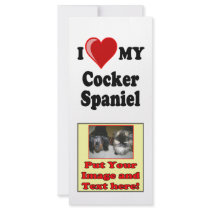 I Love (Heart) My Cocker Spaniel Dog rack cards by CatnDog I Love (Heart) My Cocker Spaniel Dog rack cards