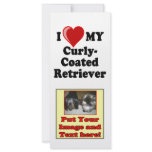 I Love (Heart) My Curly-Coated Retriever Dog Rack Card Template