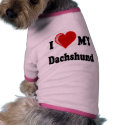 I Love (Herz) Mein Dackel Hund hundekleidung
