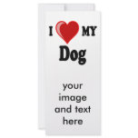 I Love (Heart) My Dog rack cards