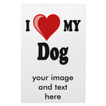 I Love (Heart) My Dog Stationery Paper