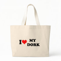 I LOVE (HEART) MY DORK bags by frazzlezazzle I LOVE (HEART) MY DORK bags