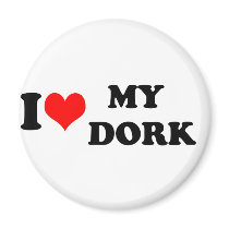 I LOVE (HEART) MY DORK magnets by frazzlezazzle I LOVE (HEART) MY DORK magnets