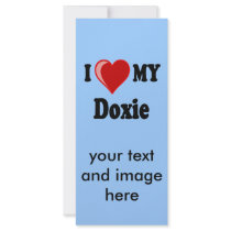 I Love (Heart) My Doxie Dog rack cards by CatnDog I Love (Heart) My Doxie Dog rack cards
