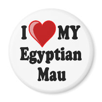 I Love (Heart) My Egyptian Mau Cat magnets by CatnDog I Love (Heart) My Egyptian Mau Cat magnets