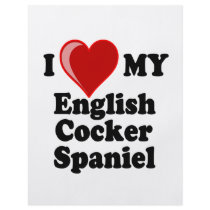 I Love (Heart) My English Cocker Spaniel Dog flyers
