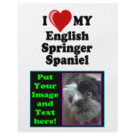 I Love (Heart) My English Springer Spaniel Dog Flyer