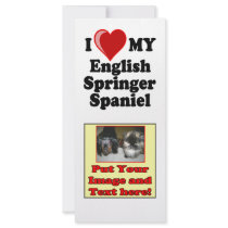 I Love (Heart) My English Springer Spaniel Dog rack cards by CatnDog I Love (Heart) My English Springer Spaniel Dog rack cards