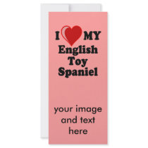 I Love (Heart) My English Toy Spaniel Dog rack cards