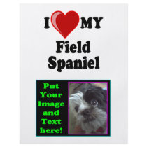 I Love (Heart) My Field Spaniel Dog flyers by CatnDog I Love (Heart) My Field Spaniel Dog flyers