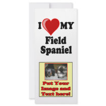 I Love (Heart) My Field Spaniel Dog rack cards