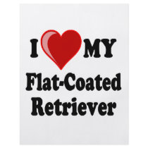 I Love (Heart) My Flat-Coated Retriever Dog flyers