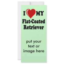 I Love (Heart) My Flat-Coated Retriever Dog rack cards by CatnDog I Love (Heart) My Flat-Coated Retriever Dog rack cards