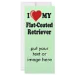 I Love (Heart) My Flat-Coated Retriever Dog Full Color Rack Card