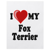 I Love (Heart) My Fox Terrier Dog flyers