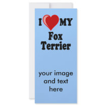 I Love (Heart) My Fox Terrier Dog rack cards