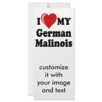 I Love (Heart) My German Malinois Dog Card rack cards