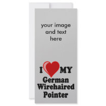 I Love (Heart) My German Wirehaired Pointer Dog rack cards
