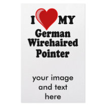 I Love (Heart) My German Wirehaired Pointer Dog stationery