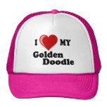 I Love (Heart) My Golden Doodle Dog Hat