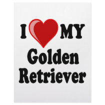 I Love (Heart) My Golden Retriever Dog letterhead