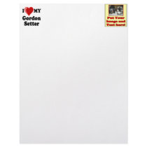 I Love (Heart) My Gordon Setter Dog Letterhead