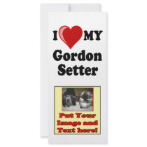 I Love (Heart) My Gordon Setter Dog rack cards by CatnDog I Love (Heart) My Gordon Setter Dog rack cards