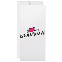 I love (heart) my grandma! rack cards