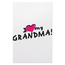 I love (heart) my grandma! stationery