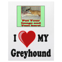 I Love (Heart) My Greyhound Dog Gifts letterhead