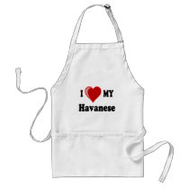 I Love (Heart) My Havanese Dog aprons by CatnDog I Love (Heart) My Havanese Dog aprons