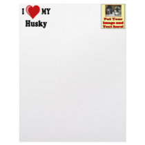 I Love (Heart) My Husky Dog letterhead