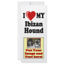 I Love (Heart) My Ibizan Hound Dog rack cards