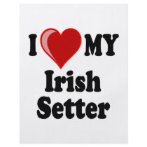 I Love (Heart) My Irish Setter Dog flyers