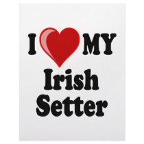 I Love (Heart) My Irish Setter Dog Letterhead