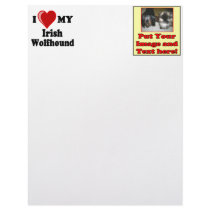 I Love (Heart) My Irish Wolfhound Dog letterhead