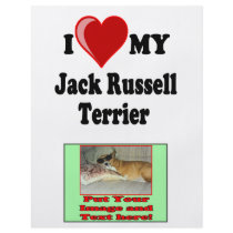 I Love (Heart) My Jack Russell Terrier Dog flyers