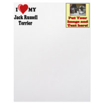 I Love (Heart) My Jack Russell Terrier Dog letterhead by CatnDog I Love (Heart) My Jack Russell Terrier Dog letterhead