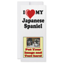 I Love (Heart) My Japanese Spaniel Dog rack cards