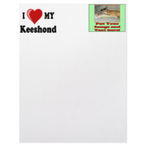 I Love (Heart) My Keeshond Dog letterhead