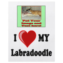 I Love (Heart) My Labradoodle Dog flyers by CatnDog I Love (Heart) My Labradoodle Dog flyers
